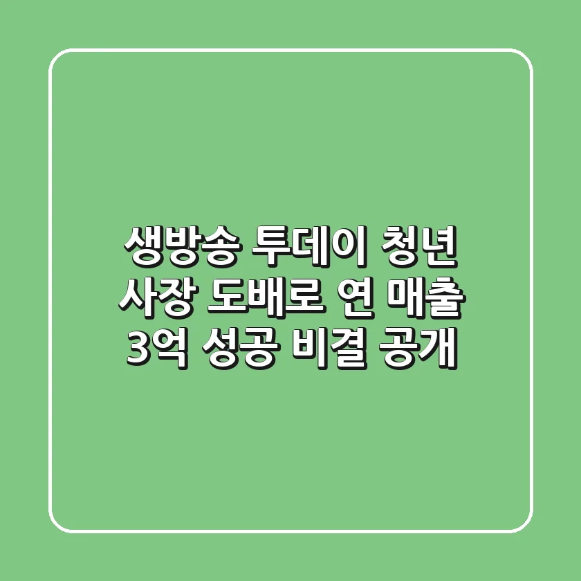 생방송 투데이 청년 사장: 도배로 연 매출 3억 성공 비결 大공개!