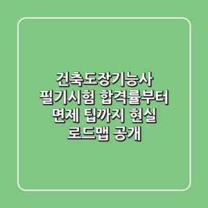 건축도장기능사 필기시험, 합격률부터 면제 팁까지 현실 로드맵 공개