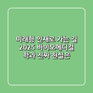 미래형 인재로 가는 길: 2025 바이오메디컬 학과, 진짜 현실은?
