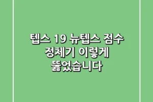 텝스 19: 뉴텝스 점수 정체기, 이렇게 뚫었습니다!