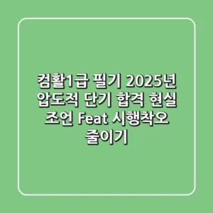 컴활1급 필기, 2025년 압도적 단기 합격 현실 조언 (Feat. 시행착오 줄이기)