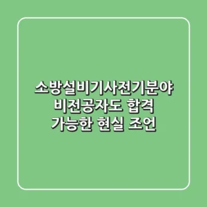 소방설비기사(전기분야), 비전공자도 합격 가능한 현실 조언